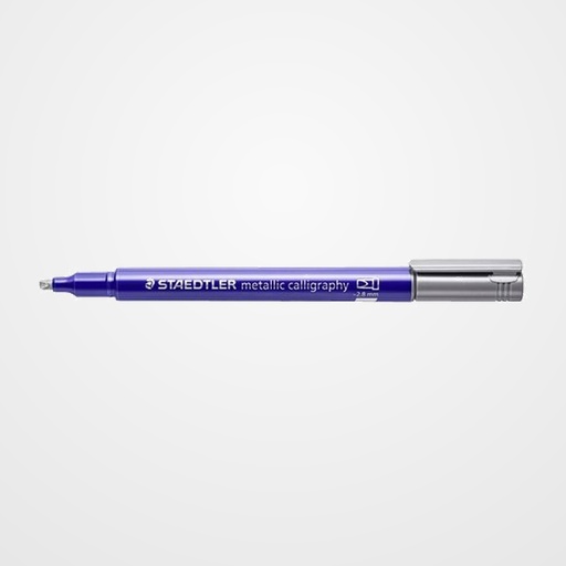 ROTULADOR FIBRA STAEDTLER METALLIC CALLIGRAPHY CALIGRAFIA PLATA ESTUCHE de 10