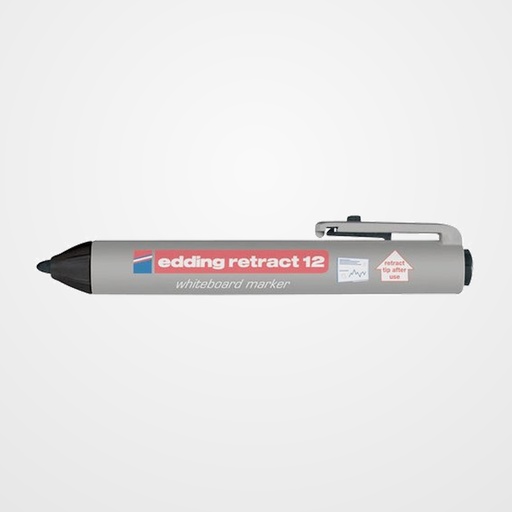 MARCADOR PIZARRA EDDING RETRACT 12 CONICO NEGRO