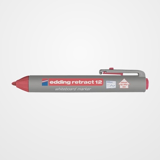 MARCADOR PIZARRA EDDING RETRACT 12 CONICO ROJO