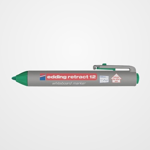 MARCADOR PIZARRA EDDING RETRACT 12 CONICO VERDE