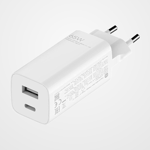 CARGADOR XIAOMI DOBLE PARED USB-A + USB-C 65W