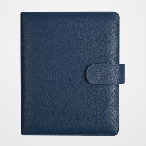 AGENDA ANUAL (2027) CATALAN FINOCAM OPEN PIEL ANDREA ANILLAS con CUBIERTA de PIEL con BROCHE 1000 155x215 S/V BLAU