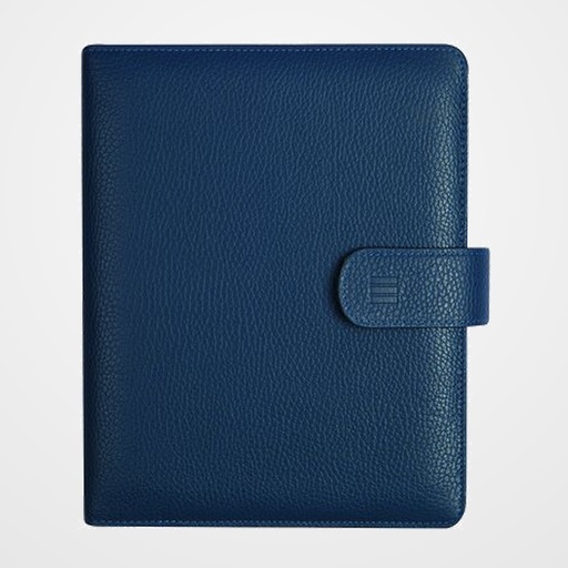 AGENDA ANUAL (2027) FINOCAM OPEN PIEL ANDREA ANILLAS con CUBIERTA de PIEL con BROCHE 1000 155x215 S/V AZUL
