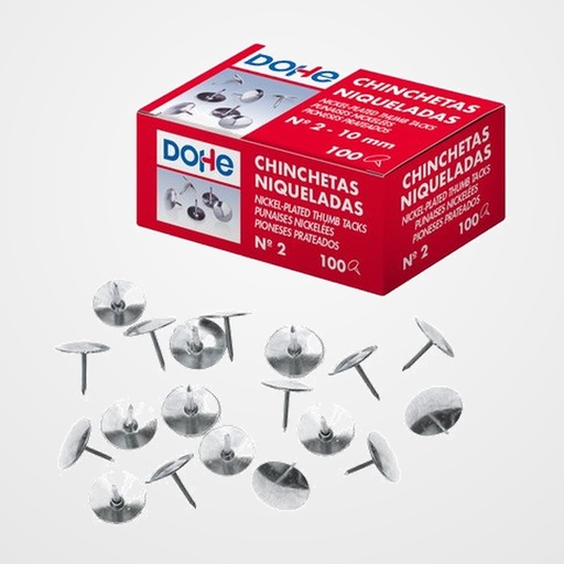 CHINCHETA DOHE NIQUELADA CAJA de 100