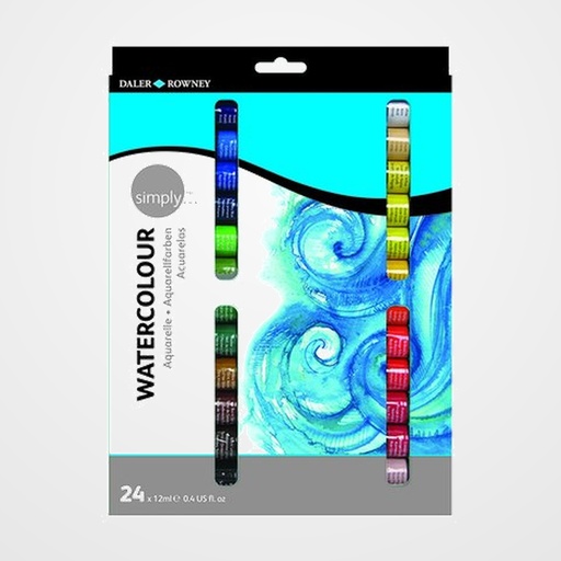 ACUARELAS DALER ROWNEY SIMPLY 12ml ESTUCHE de 24