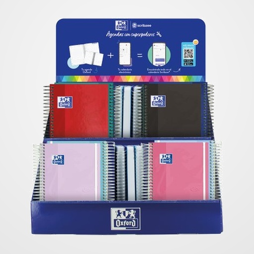 AGENDA ESCOLAR (2026-27) OXFORD SURTIDO BASICOS EXPOSITOR de 36 4x 400207945 SCHOOL t.EXTRA 8º D/P 4x 400207946 SCHOOL t.EXTRA 8º S/V 4x 400207947 SCHOOL t.EXTRA 4º S/V 4x 400207981 SCHOOL t.PP 8º D/P 4x 400207982 SCHOOL t.PP 4º S/V 4x 400207986 TOUCH PASTEL t.EXTRA 8º D/P 4x 400207987 TOUCH PASTEL t.EXTRA 8º S/V 4x 400207988 TOUCH PASTEL t.EXTRA 4º S/V 4x 400207989 TOUCH PASTEL t.EXTRA 4º D/P