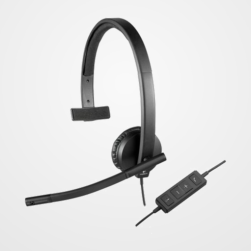 AURICULARES LOGITECH H570e CON MICROFONO ALAMBRICO MONOAURAL NEGRO