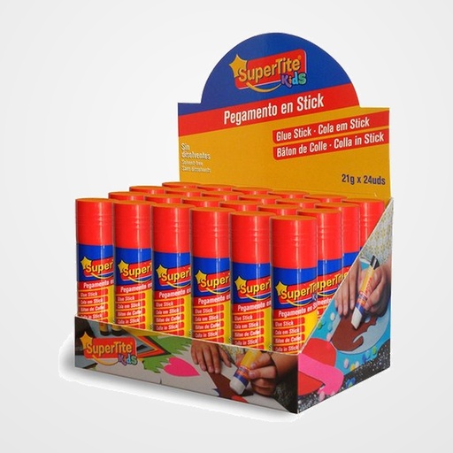 BARRA de PEGAMENTO SUPERTITE 21g EXPOSITOR DE 24