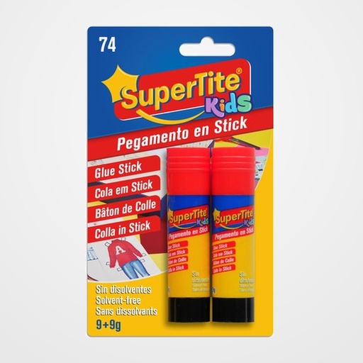 BARRA de PEGAMENTO SUPERTITE 9g BLISTER de 2