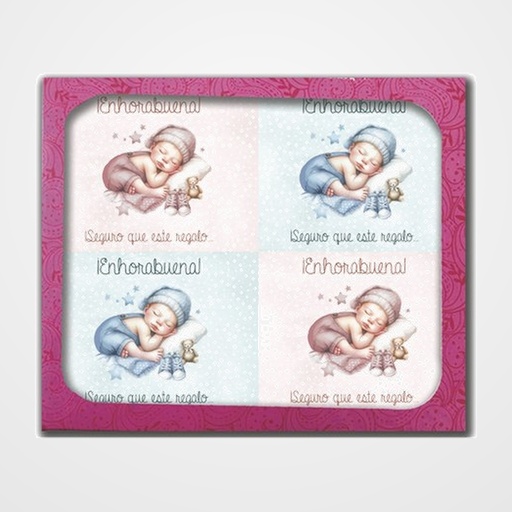 BILLETERO DE FELICITACION ARGUVAL BEBE CAJA de 96
