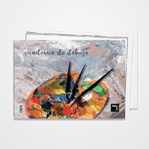 BLOC DE DIBUJO PACSA PINCEL CON ESPIRAL LISO con RECUADRO 230x330 mm 90g 20h