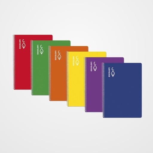BLOC ESCOLOFI tapa DURA A4 80h MONTESSORI PAUTA 5 C/MARGEN ROJO