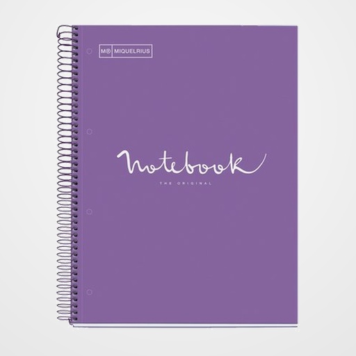BLOC MIQUELRIUS EMOTIONS NOTEBOOK 1 micro.tapa EXTRA A4 80h 90g CUADRIC.5x5 PURPURA