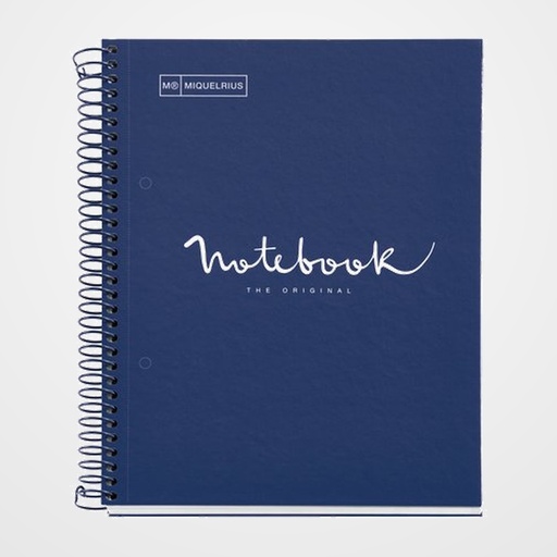 BLOC MIQUELRIUS EMOTIONS NOTEBOOK 1 micro.tapa EXTRA A5 80h 90g CUADRIC.5x5 AZUL MARINO