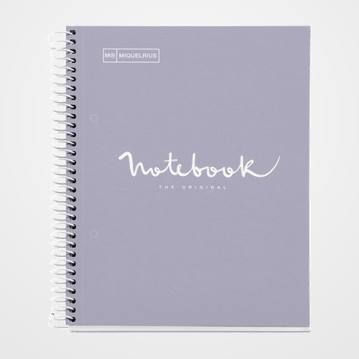 BLOC MIQUELRIUS EMOTIONS NOTEBOOK 1 micro.tapa EXTRA A5 80h 90g CUADRIC.5x5 GRIS