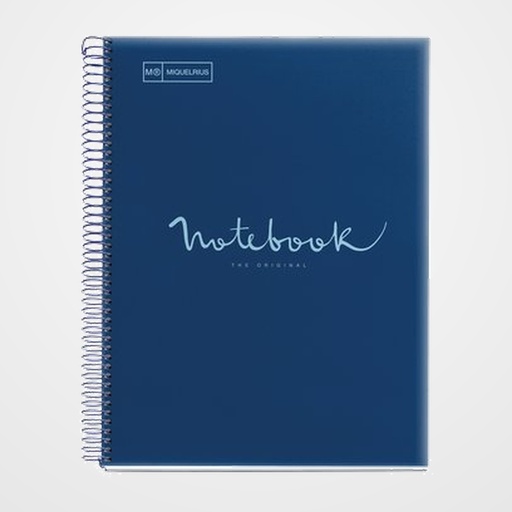 BLOC MIQUELRIUS EMOTIONS NOTEBOOK 1 micro.tapa PP A4 80h 90g CUADRIC.5x5 MARINO