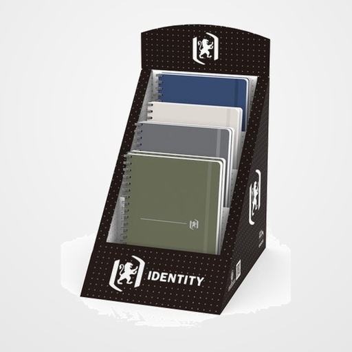 BLOC OXFORD IDENTITY EXECUTIVE micro.tapa EXTRA B5 96h DOTS SURTIDO EXPOSITOR DE 8