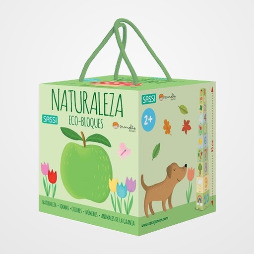 BLOQUES Y LIBRO SASSI MANOLITO BOOKS NATURA - EUSKERA 10 PIEZAS (+2 años)