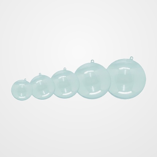 BOLA DE PLASTICO CRISTAL NIEFENVER 6 CM PACK de 5 UNIDADES (para decorar por dentro y por fuera)