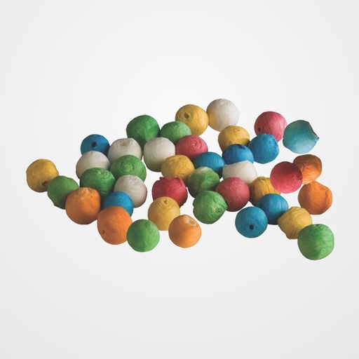 BOLAS DE CELULOSA NIEFENVER 100 UD.COLORES SURTIDOS (Ø 18mm)