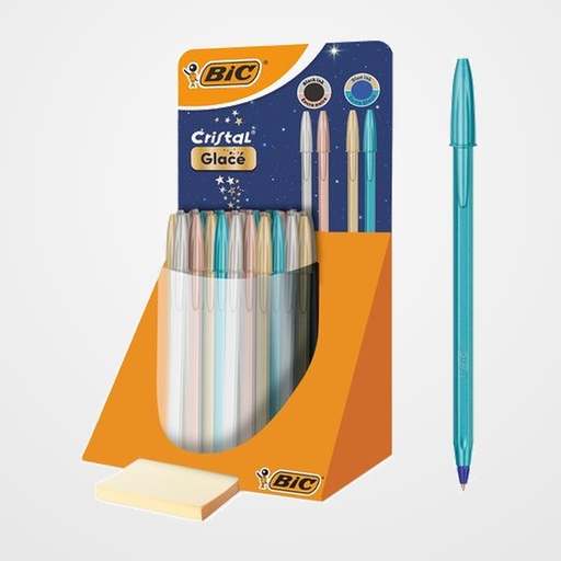 BOLIGRAFO BIC CRISTAL GLACE EXPOSITOR DE 40