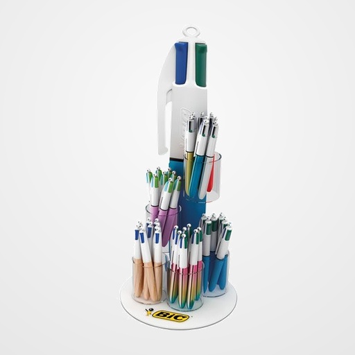 BOLIGRAFO de 4 COLORES BIC EXPOSITOR DE 60 12x 964775 SHINE 12x 511034 GRADIENT 12x 982866 ORIGINAL 12x 503815 FUN PURPLE 12x 508964 WOOD NATURAL