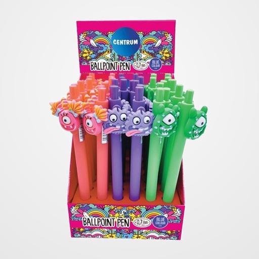 BOLIGRAFO CENTRUM FANCY MONSTER EXPOSITOR DE 36 (tinta azul)