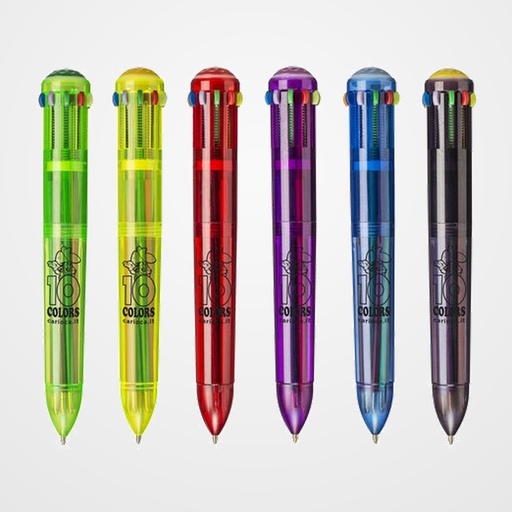 BOLIGRAFO de 10 COLORES CARIOCA MAXI FLUO EXPOSITOR de 12