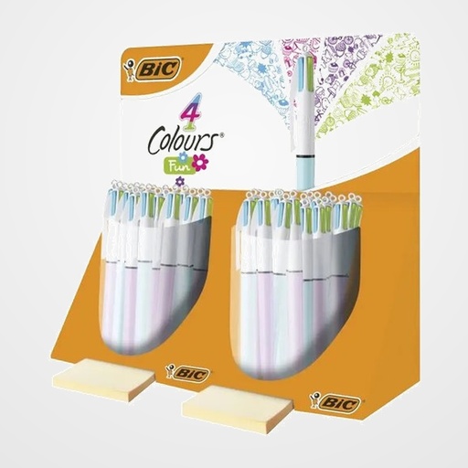 BOLIGRAFO de 4 COLORES BIC FASHION EXPOSITOR de 40
