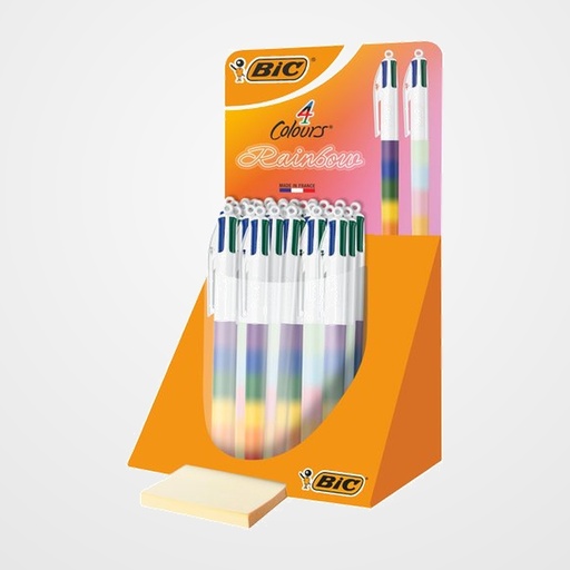 BOLIGRAFO de 4 COLORES BIC RAINBOW EXPOSITOR de 30