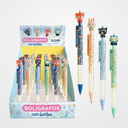 BOLIGRAFO DOHE RETRACTIL FOREST ELVES SURTIDO EXPOSITOR de 36