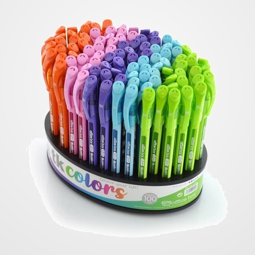 BOLIGRAFO OFFICE BOX TKCOLORS 1mm EXPOSITOR de 100 (5 col.)
