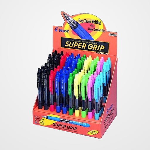 BOLIGRAFO RT. PILOT SUPERGRIP EXPOSITOR de 60