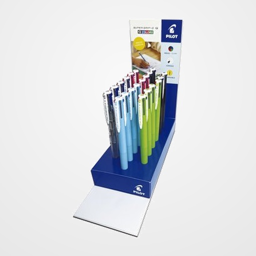BOLIGRAFO de 4 COLORES PILOT SUPERGRIP G  EXPOSITOR de 20