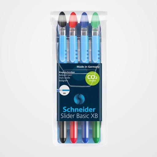 BOLIGRAFO SCHNEIDER SLIDER BASIC XB ESTUCHE DE 4 SURTIDOS