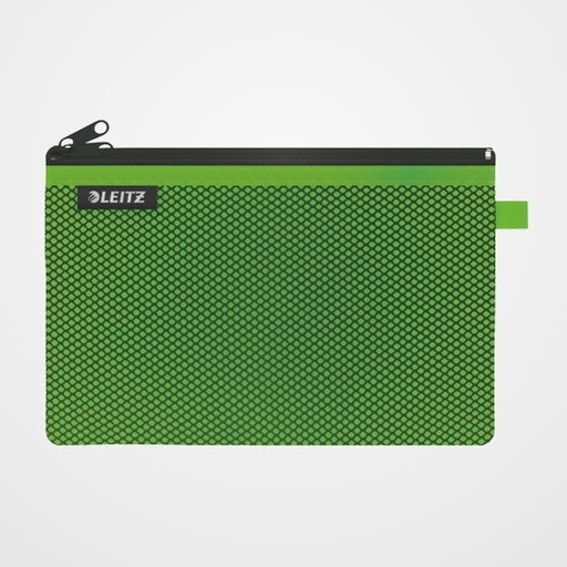 BOLSITA  de VIAJE LEITZ WOW NYLON C/CREMALLERA 2 DPTOS. L (23x15) VERDE