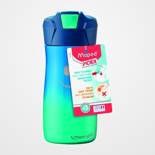 BOTELLA MAPED CONCEPT KIDS 430 ml  ACERO INOXIDABLE AZUL