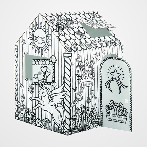 CAJA BANKERS BOX PARA PINTAR CARTON CASITA UNICORNIOS