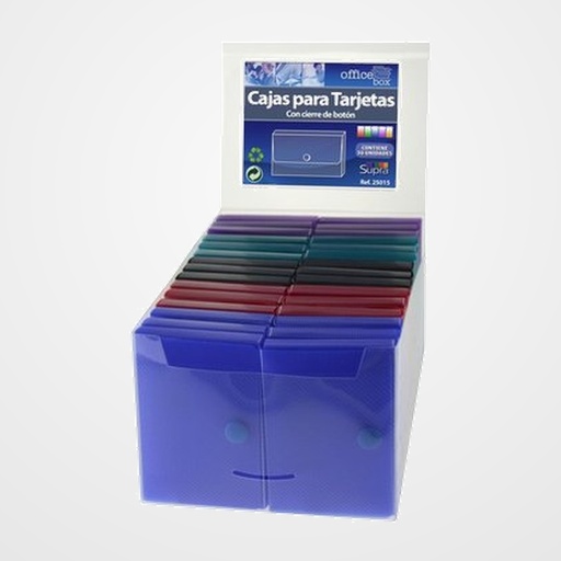 CAJA para TARJETAS OFFICE BOX SUPRA EXPOSITOR de 30