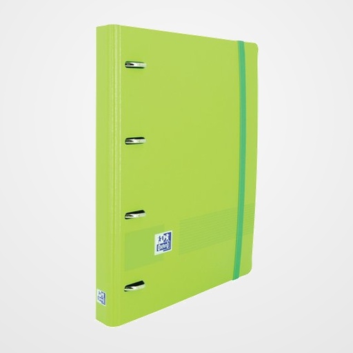 CARPEBLOC OXFORD SCHOOL EUROPEANBINDER POLYFOAM A4+ 4 an.MIXTAS 35mm con RECAMBIO 100 hj. CUADRIC.5x5 VERDE MANZANA