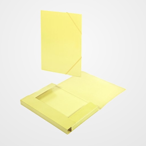 CARPETA de GOMAS y SOLAPAS CARCHIVO SOFT CARTON BRILLO Fº AMARILLO