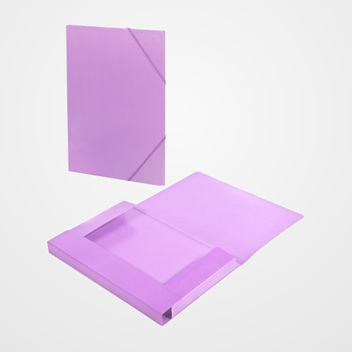 CARPETA de GOMAS y SOLAPAS CARCHIVO SOFT CARTON BRILLO Fº MALVA