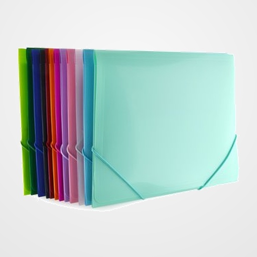 CARPETA de GOMAS y SOLAPAS COLORLINE PP TRANS.MAXI+ SURTIDO