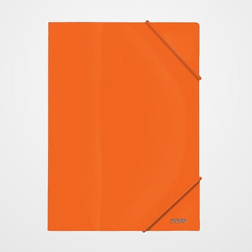 CARPETA de GOMAS y SOLAPAS DOHE A4 PP OPACO NARANJA