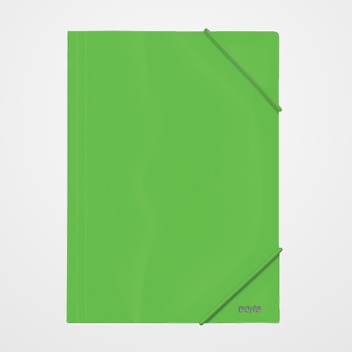 CARPETA de GOMAS y SOLAPAS DOHE A4 PP OPACO VERDE