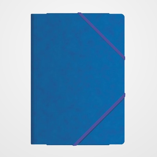 CARPETA de GOMAS y SOLAPAS DOHE Fº CARTON AZUL