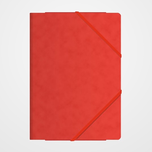 CARPETA de GOMAS y SOLAPAS DOHE Fº CARTON ROJO
