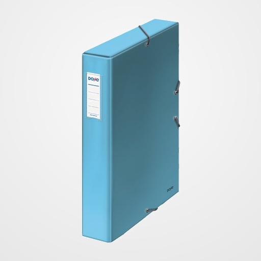 CARPETA de PROYECTOS DOHE CARTON A4 GOMAS 5 cm  (CON ETIQUETA) AZUL CLARO
