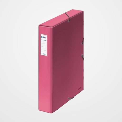 CARPETA de PROYECTOS DOHE CARTON A4 GOMAS 5 cm (CON ETIQUETA) ROSA