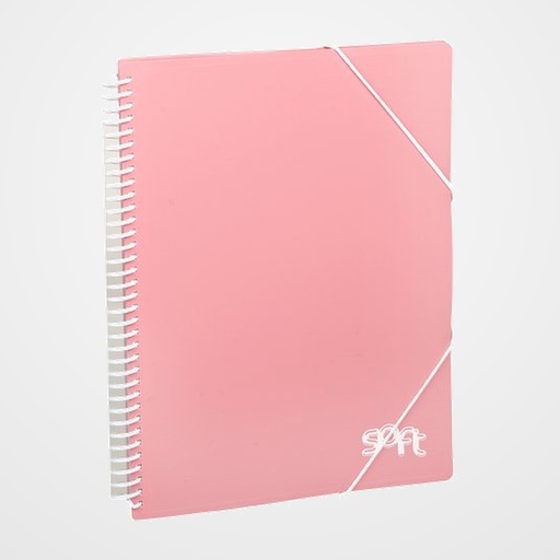 CARPETA FUNDAS (TARIFARIO) CARCHIVO SOFT PP ARCHIVEX A4  40 F. ROSA PASTEL